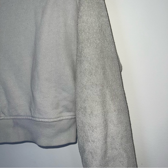 SikSilk Cropped Sweatshirt Greige Colorblock Logo Pullover US 6 - Picture 9 of 11